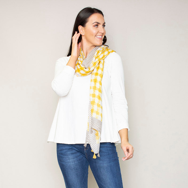 Pia Scarf Tassel (Yellow)