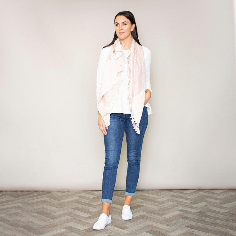 Rio Tassel Scarf (Pink)