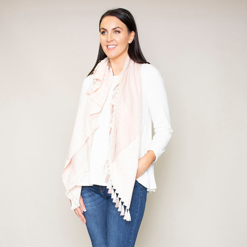 Rio Tassel Scarf (Pink)