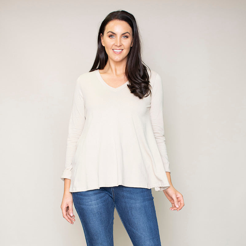 Sofia Swing V-Neck Top (Hazel)