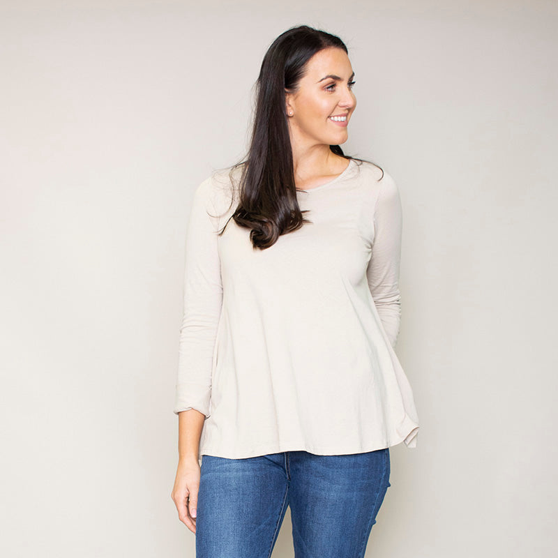 Sonia Swing Round Neck Top (Hazel)