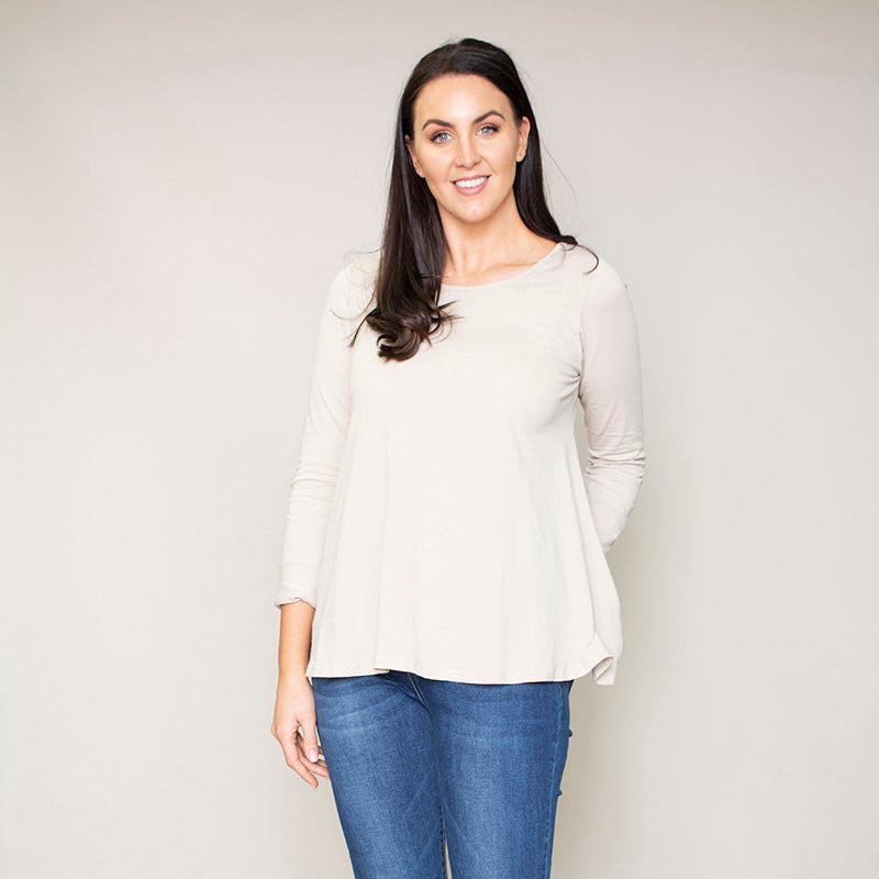 Sonia Swing Round Neck Top (Hazel)