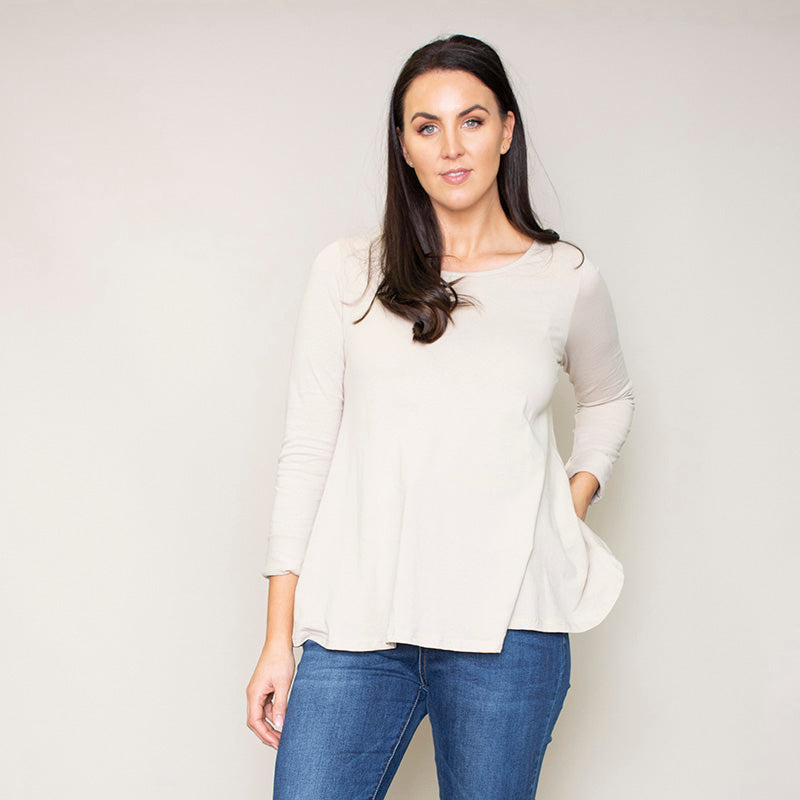 Sonia Swing Round Neck Top (Hazel)