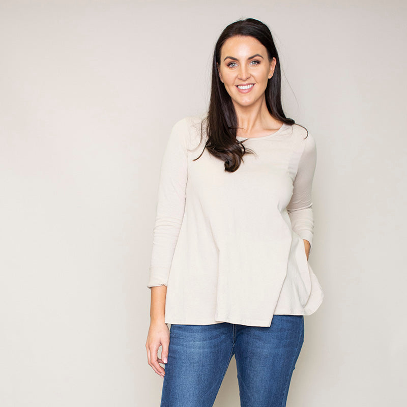 Sonia Swing Round Neck Top (Hazel)