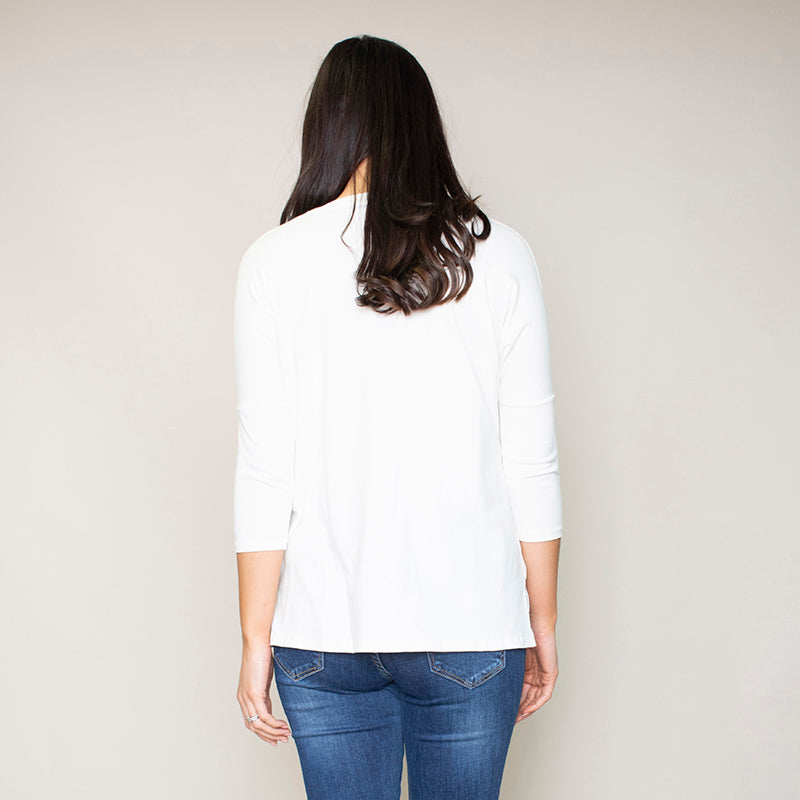 Perry Relaxed Fit V Neck (Vanilla)