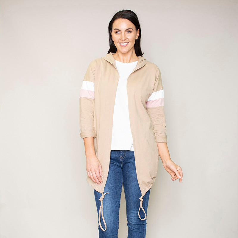 Rosie Stripe Hoody (Cappuccino)