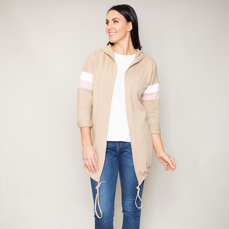 Rosie Stripe Hoody (Cappuccino)