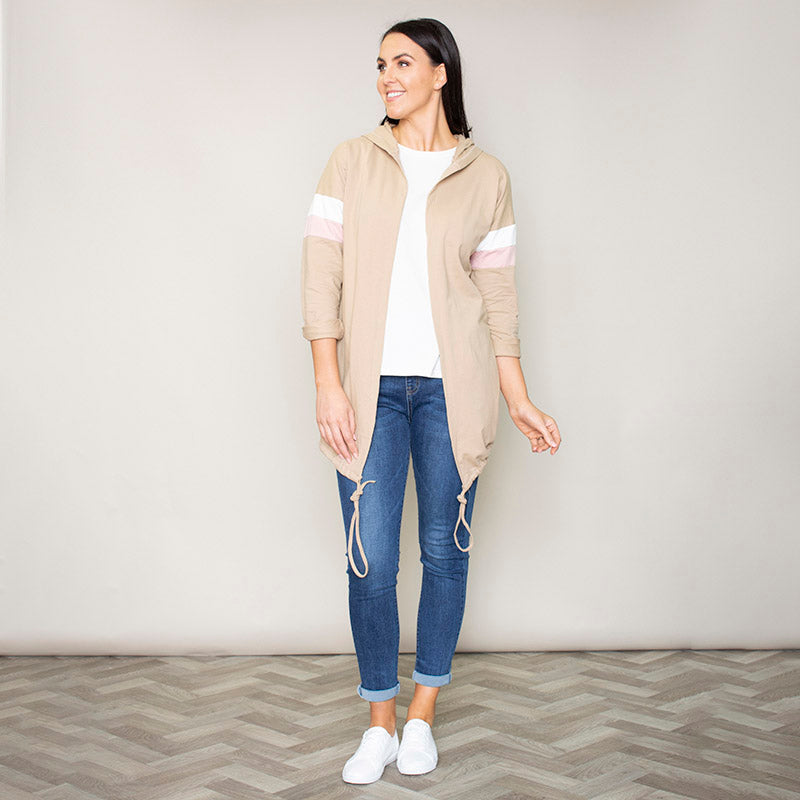 Rosie Stripe Hoody (Cappuccino)