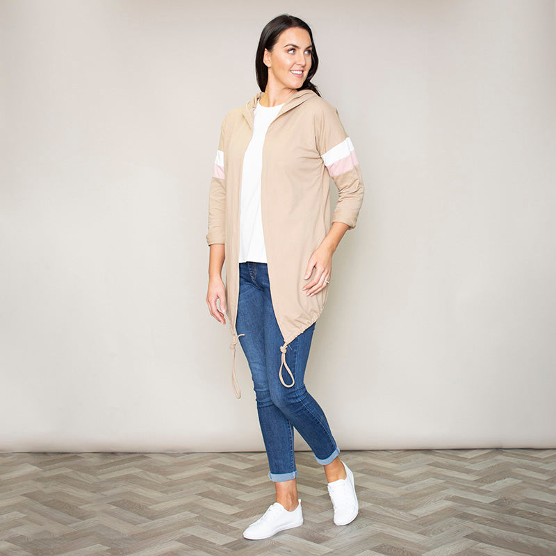 Rosie Stripe Hoody (Cappuccino)