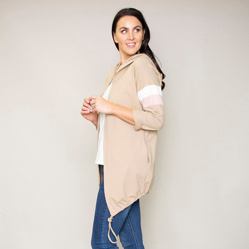 Rosie Stripe Hoody (Cappuccino)
