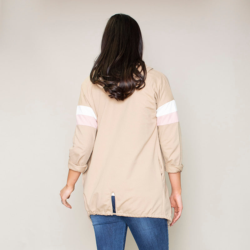 Rosie Stripe Hoody (Cappuccino)