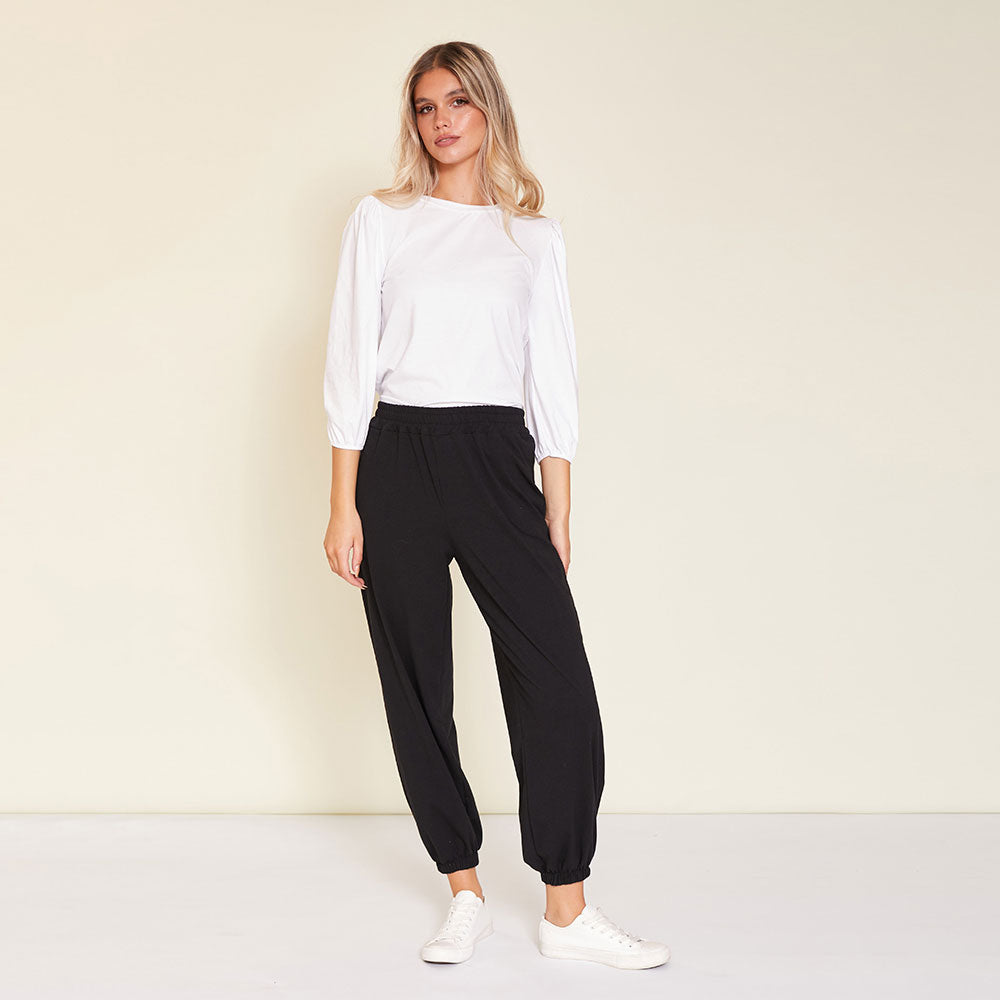 Leon Crew Neck Top (White)