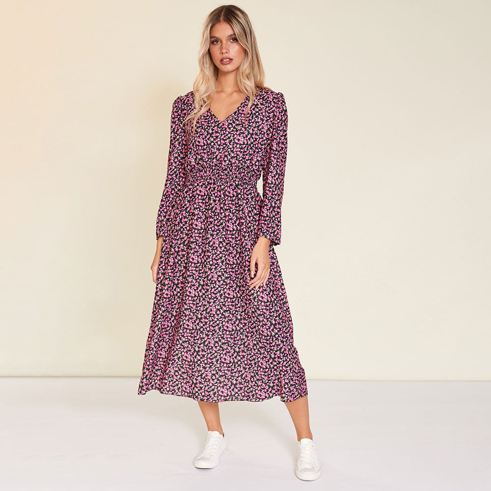 Emery Dress (Pink Floral)