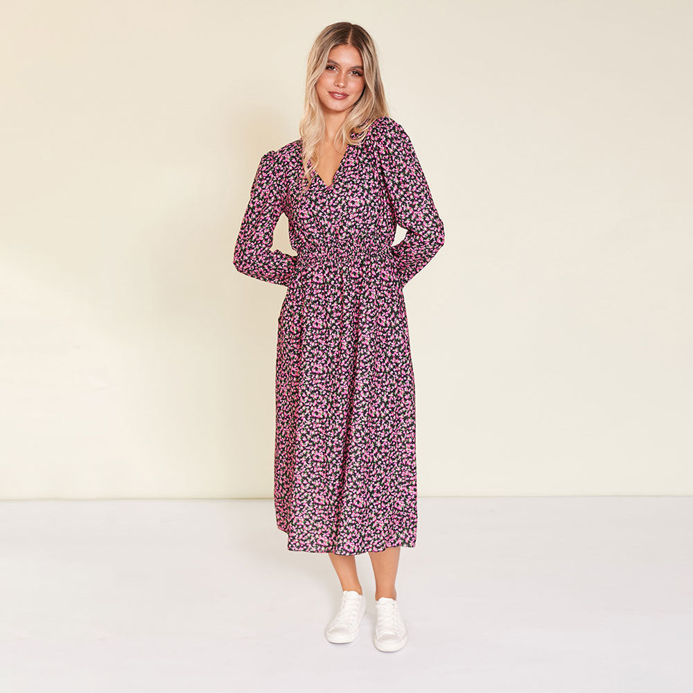 Emery Dress (Pink Floral)