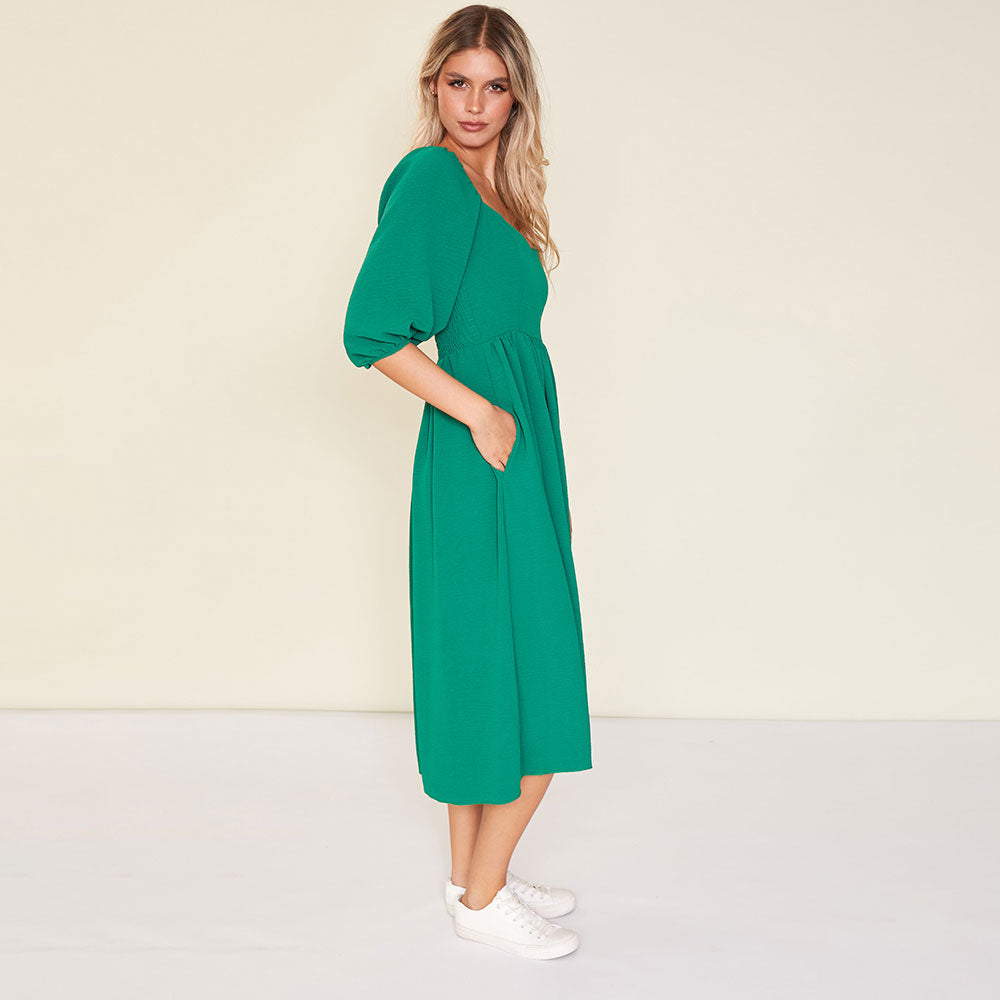 Kadie Dress (Forest Green)