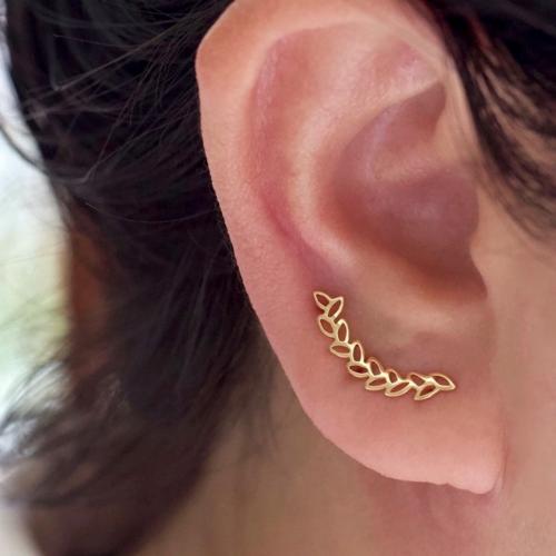 Leaf Vine Ear Climber Earing Gold