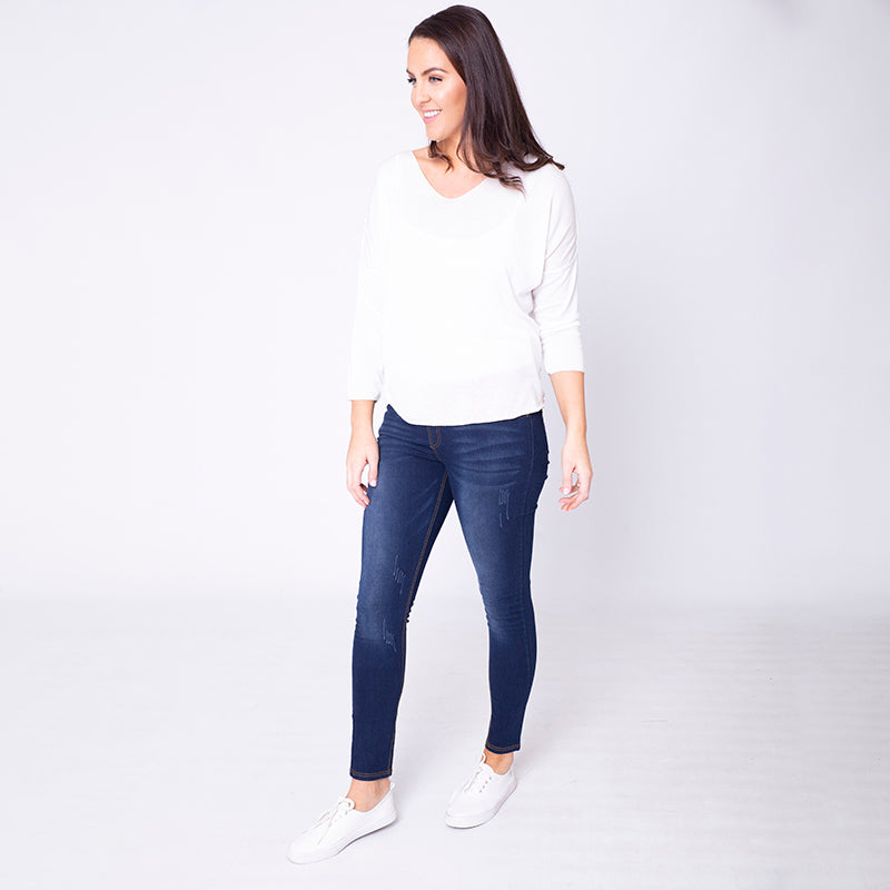 Helen High Waisted Jegging Dark Denim