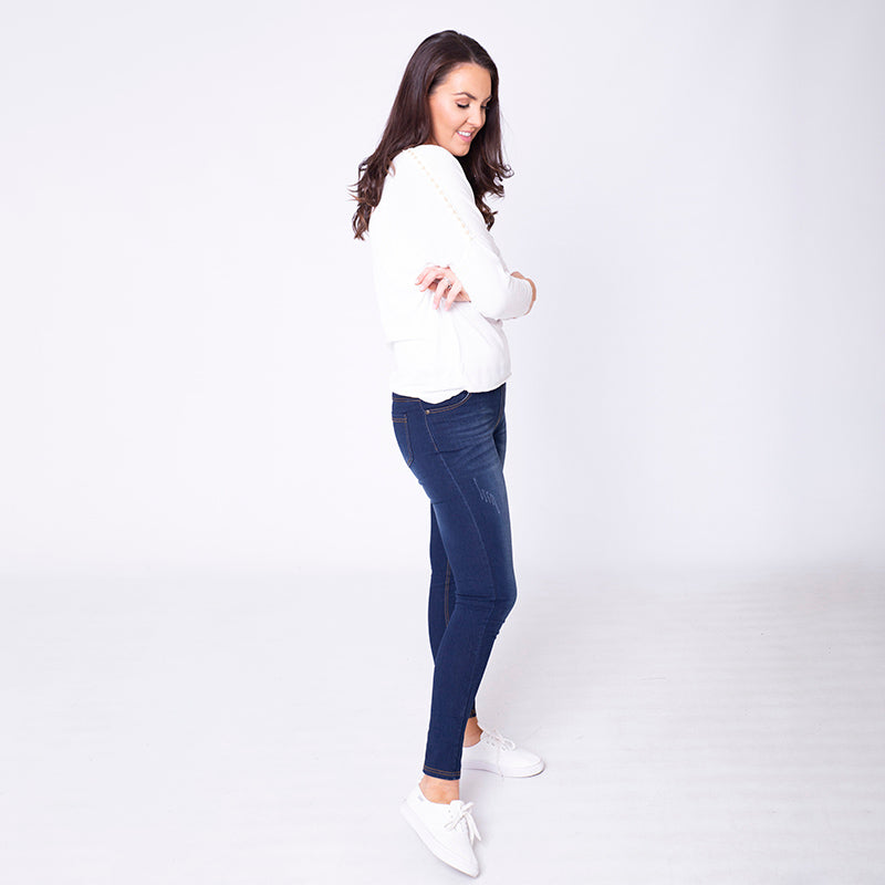 Helen High Waisted Jegging Dark Denim