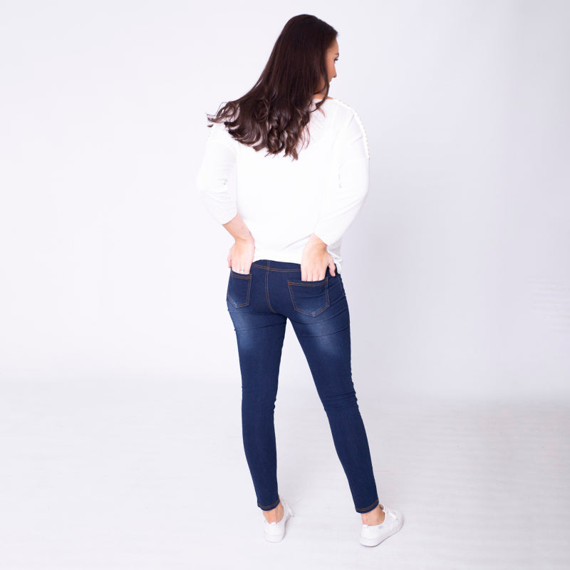 Helen High Waisted Jegging Dark Denim