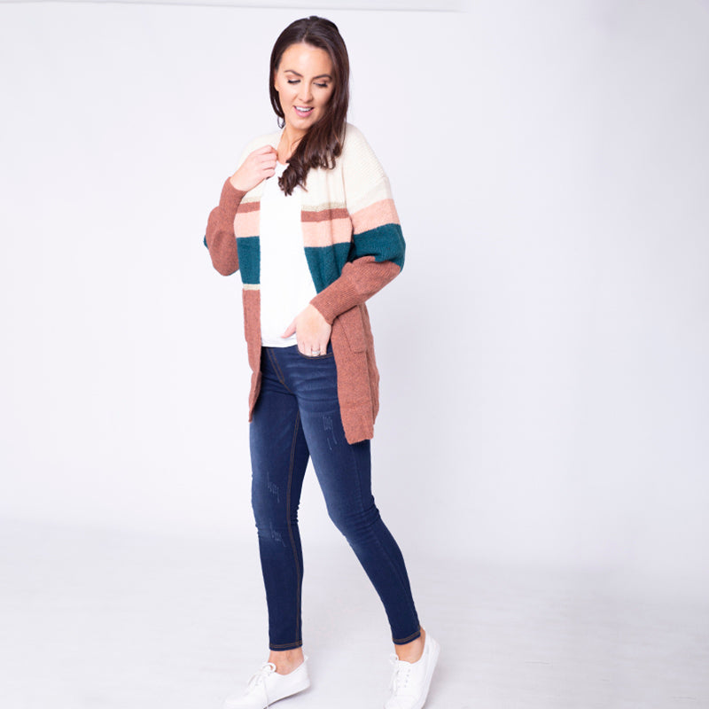 Matilda Muted Cardigan (Rust)
