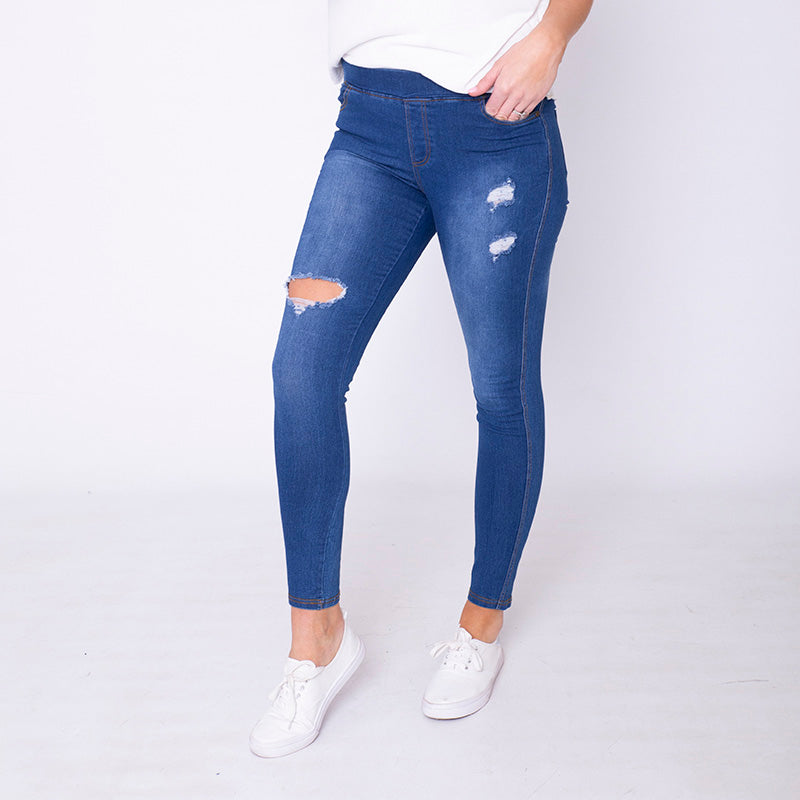 Henna High Waisted Jegging Light Blue