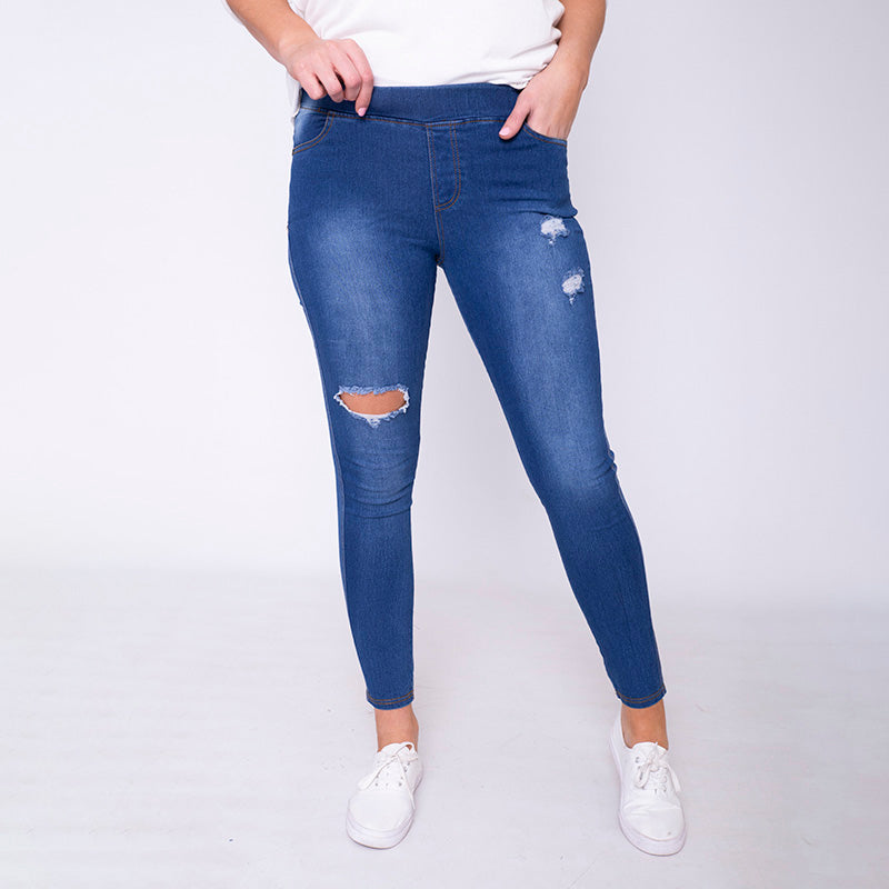 Henna High Waisted Jegging Light Blue