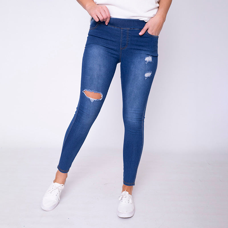 Henna High Waisted Jegging Light Blue