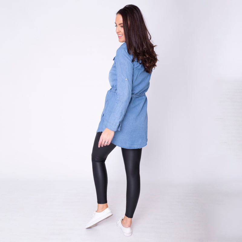 Mason Belted Denim Shirt