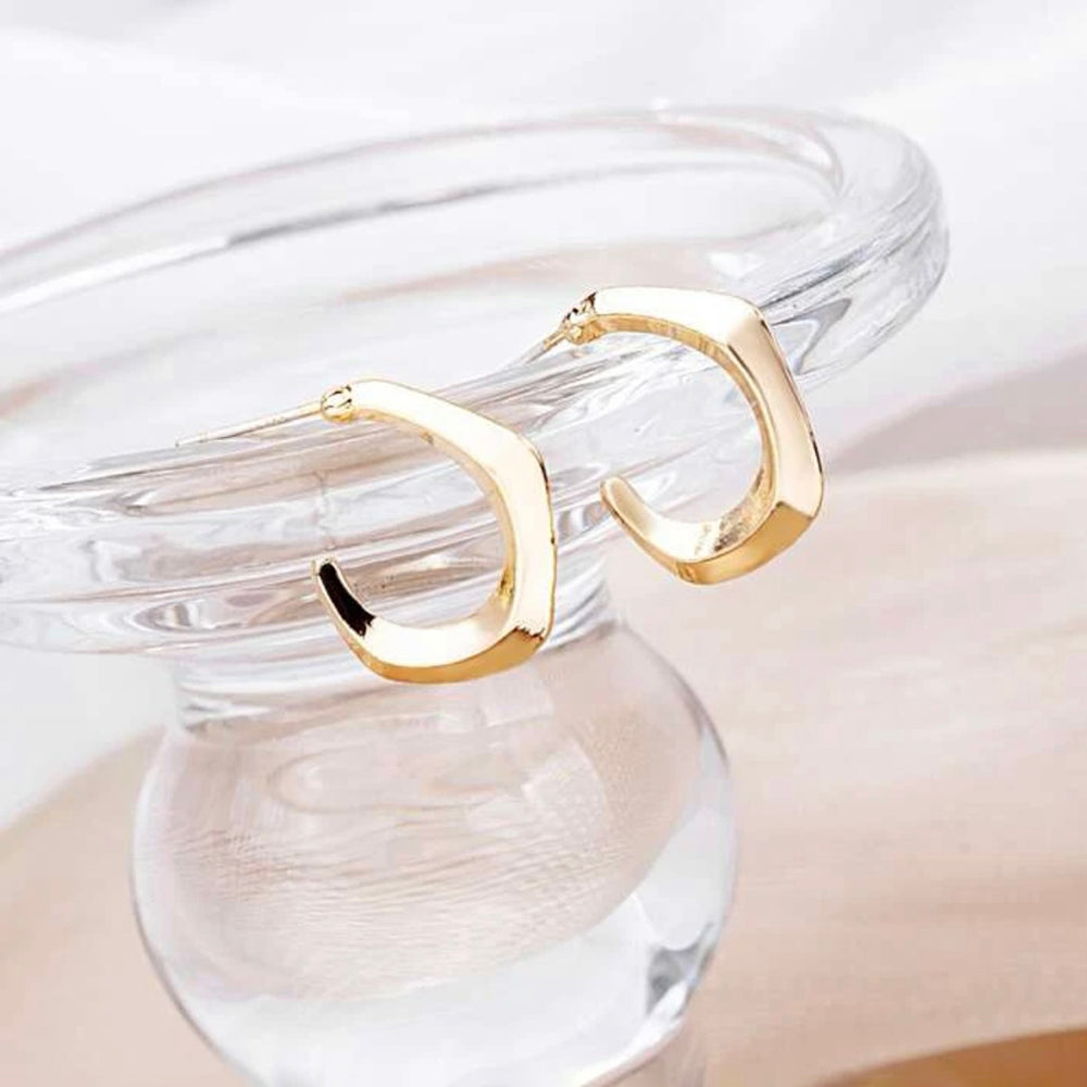 Cuff Hoop Earrings (Gold)
