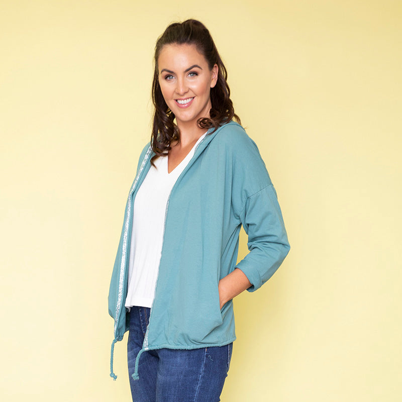 Bailey Hoody (Teal) - The Casual Company