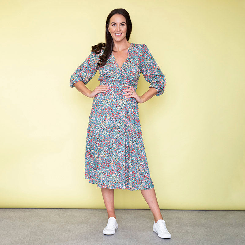 Lola Floral Dress (Sage)