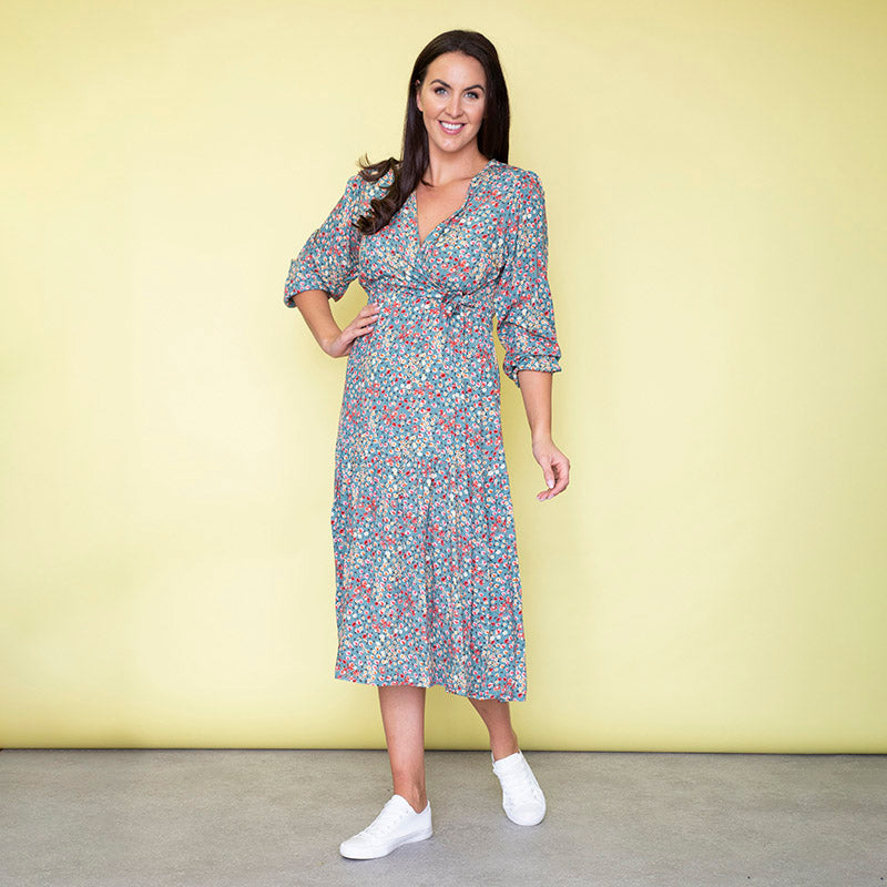 Lola Floral Dress (Sage)