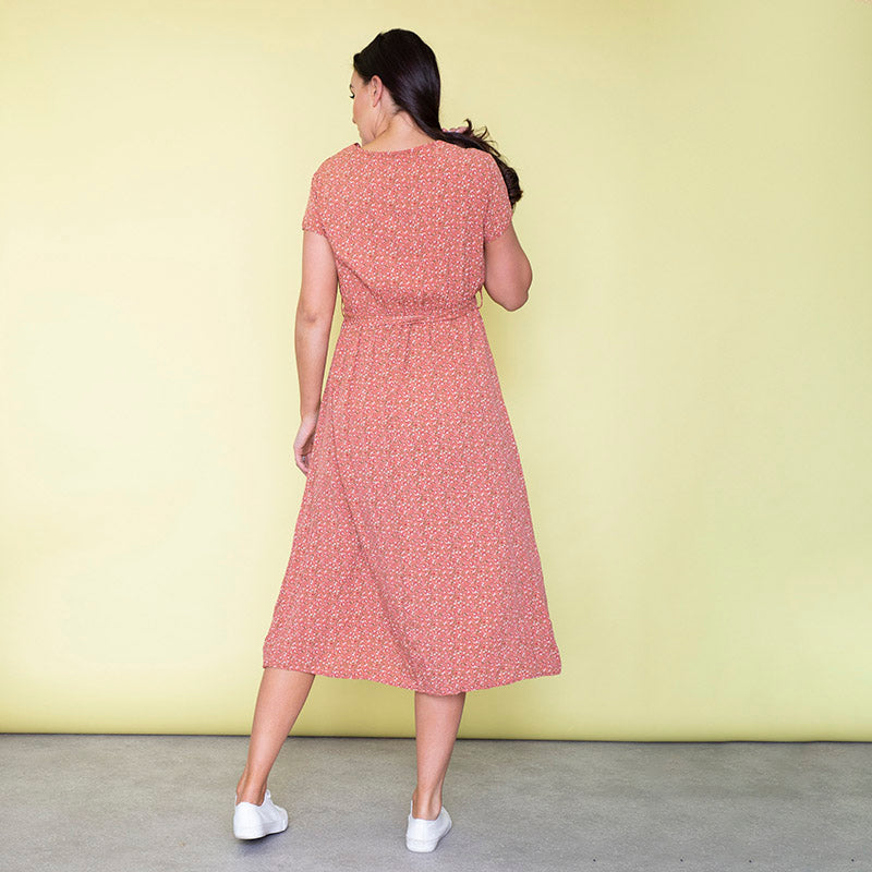 Carmen Floral Midi Dress (Strawberry)
