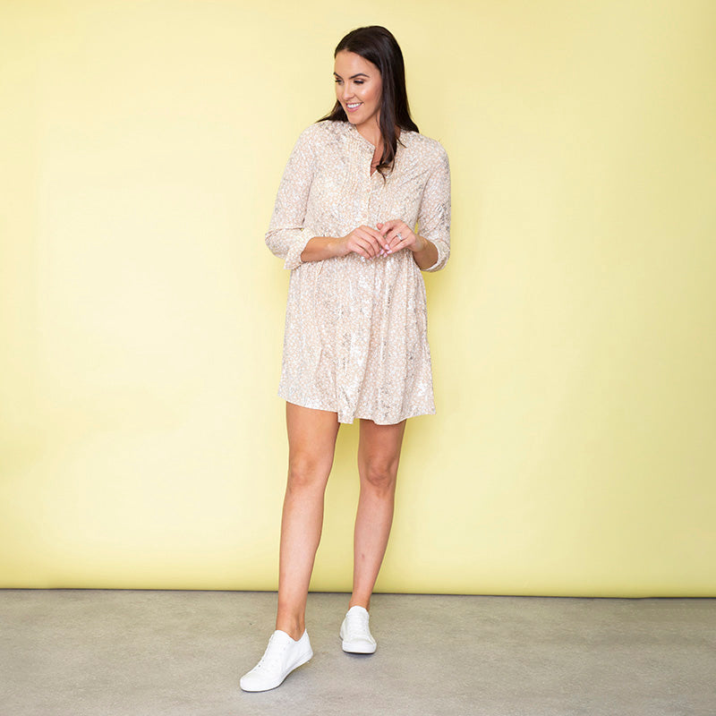 Melody Babydoll Dress (Latte)