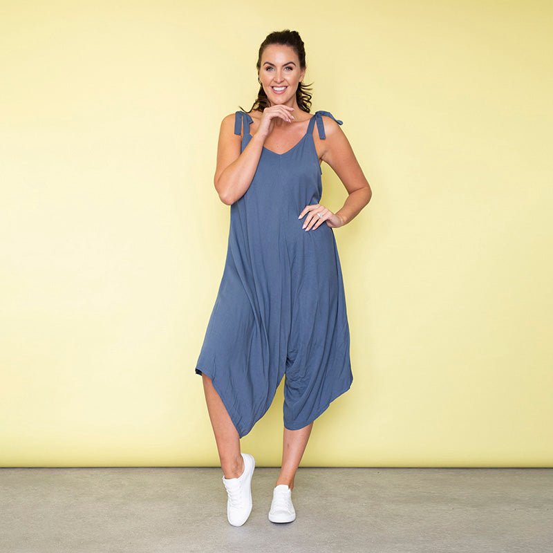 Frankie Relaxed Fit Jumpsuit (Blueberry)