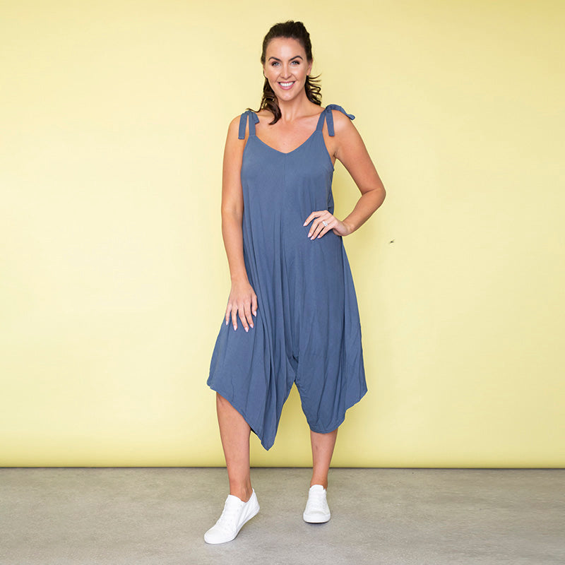 Frankie Relaxed Fit Jumpsuit (Blueberry)
