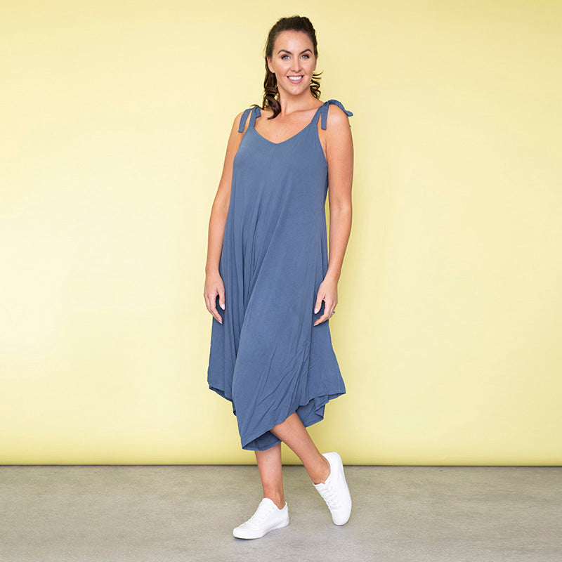 Frankie Relaxed Fit Jumpsuit (Blueberry)
