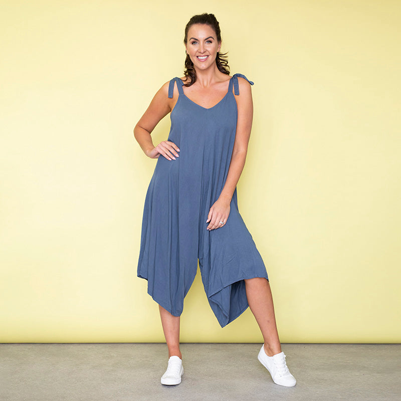 Frankie Relaxed Fit Jumpsuit (Blueberry)
