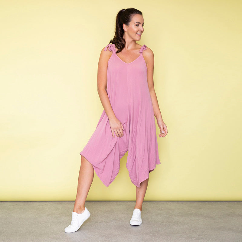 Frankie Relaxed Fit Jumpsuit (Rose)