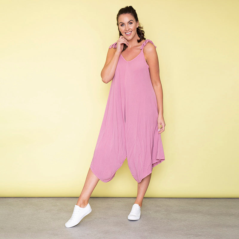 Frankie Relaxed Fit Jumpsuit (Rose)