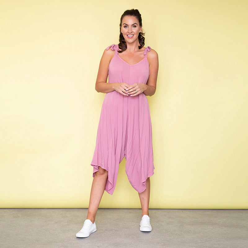 Frankie Relaxed Fit Jumpsuit (Rose)