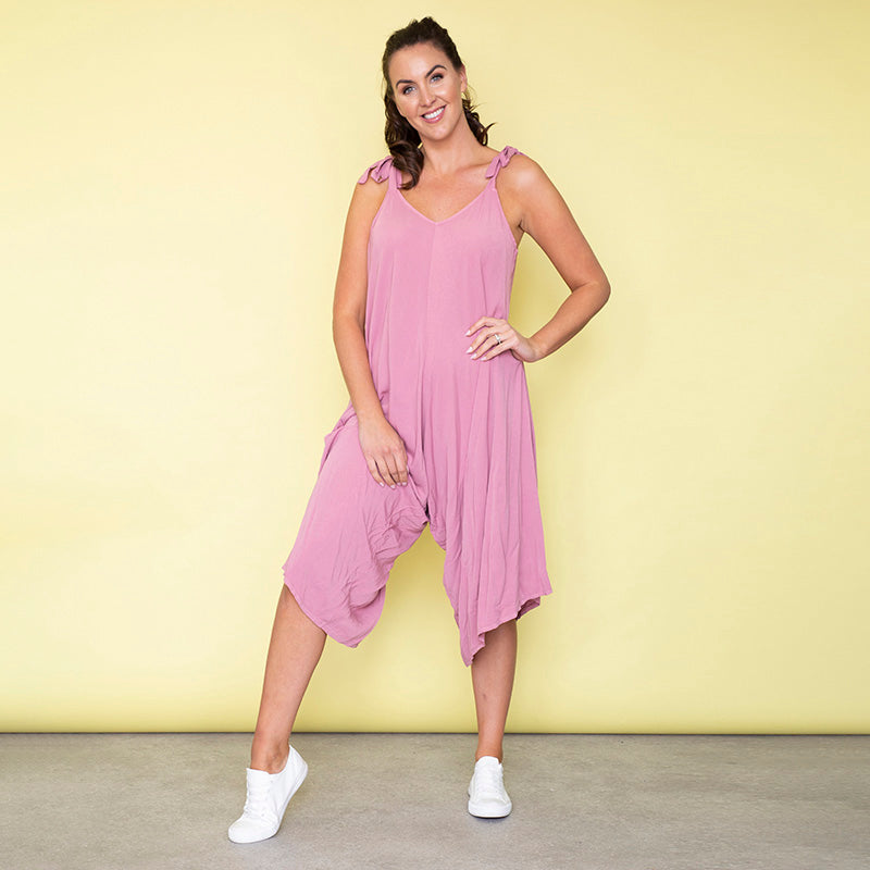 Frankie Relaxed Fit Jumpsuit (Rose)