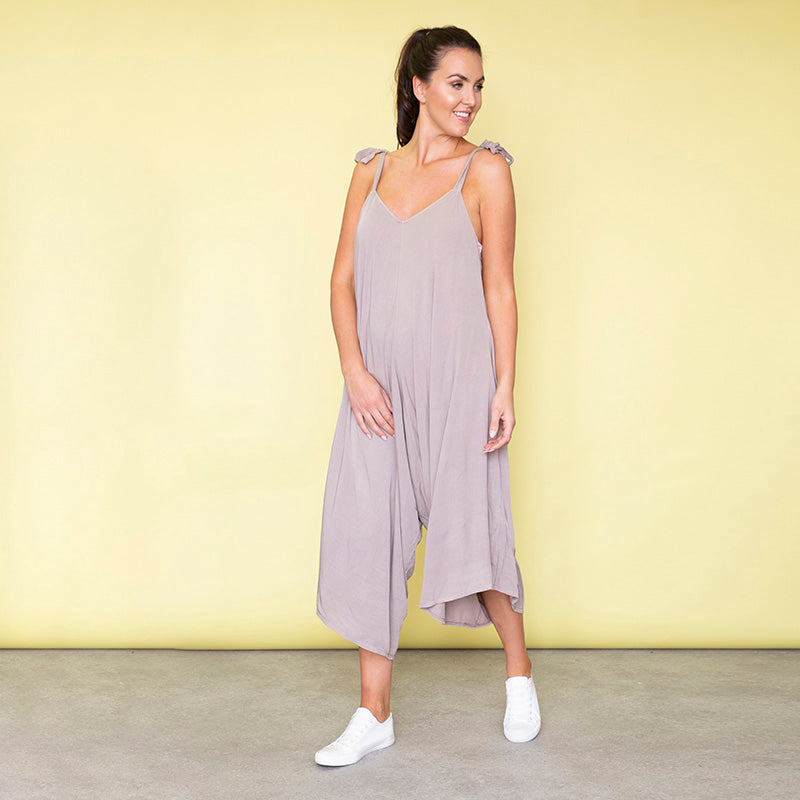 Frankie Relaxed Fit Jumpsuit (Sand)