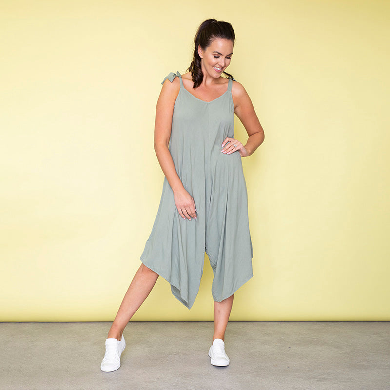 Frankie Relaxed Fit Jumpsuit (Khaki)