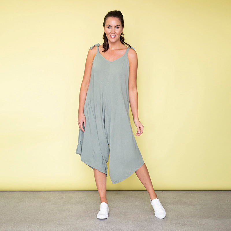 Frankie Relaxed Fit Jumpsuit (Khaki)