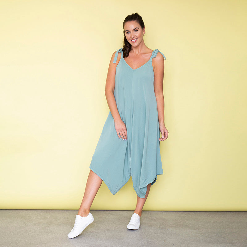 Frankie Relaxed Fit Jumpsuit (Duck Egg)
