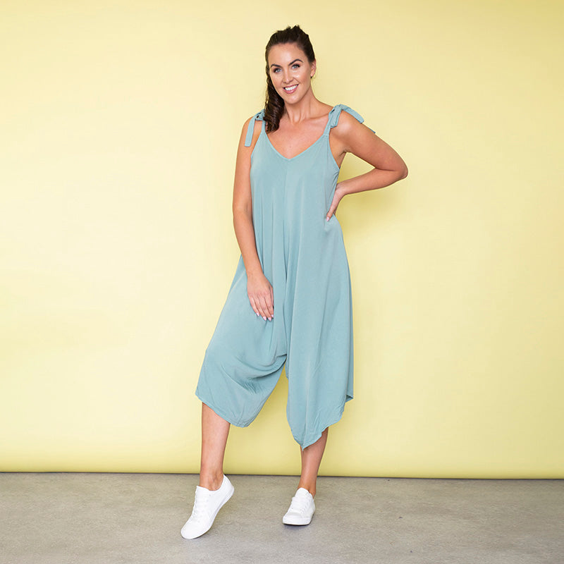 Frankie Relaxed Fit Jumpsuit (Duck Egg)