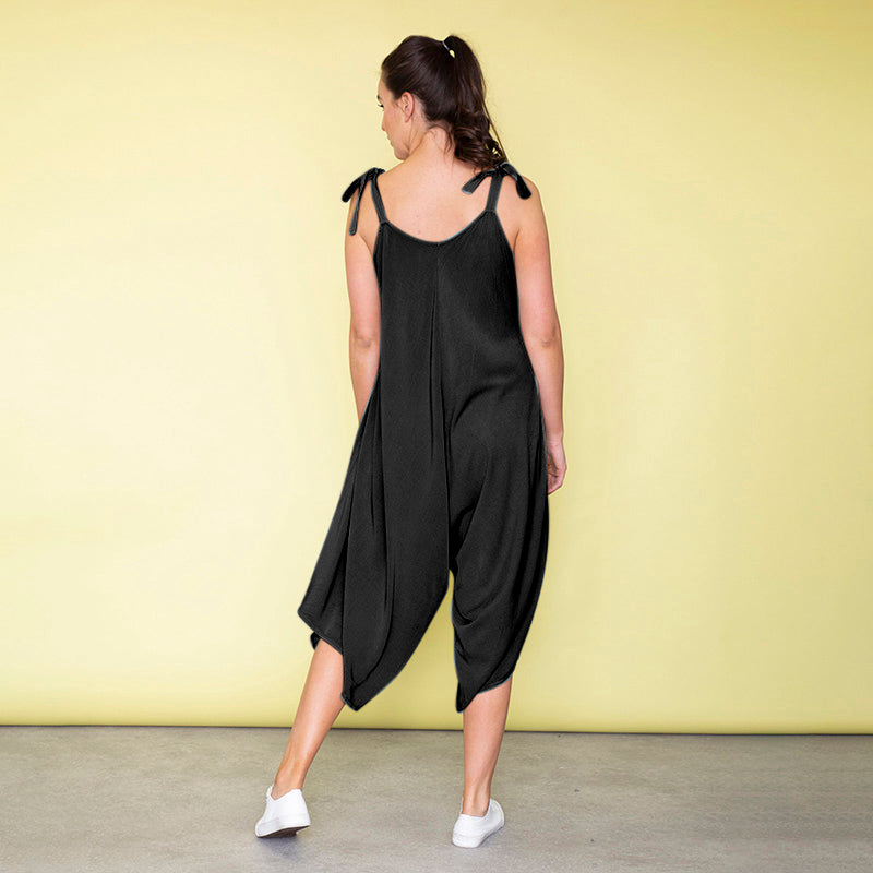 Frankie Relaxed Fit Jumpsuit (Black)