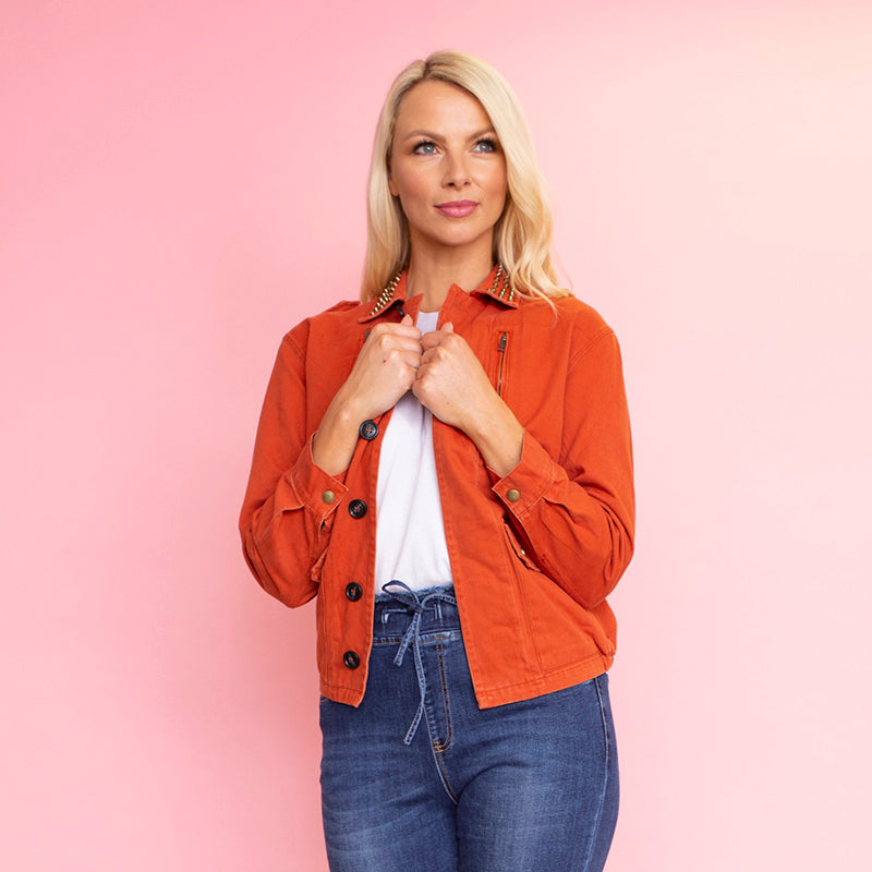 Natalia Jacket (Burnt Orange) - The Casual Company