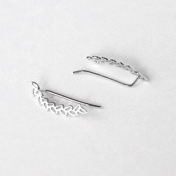 Leaf Vine Ear Climber Earing Silver